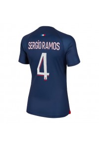 Paris Saint-Germain Sergio Ramos #4 Fotballdrakt Hjemme Klær Dame 2023-24 Korte ermer